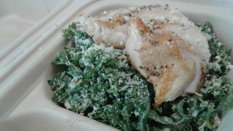 Kale Caesar Chicken Salad